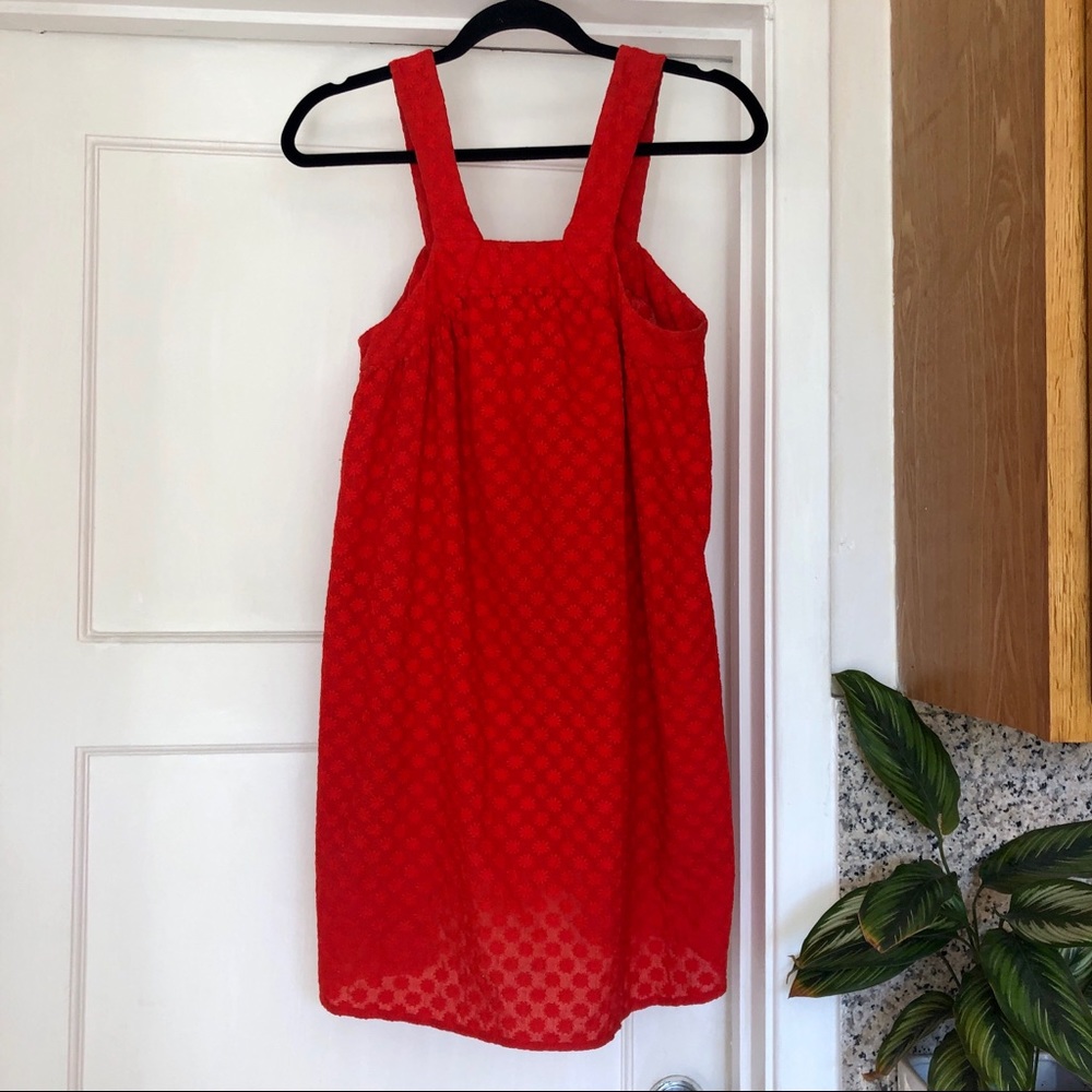 Topshop Red Floral Dress